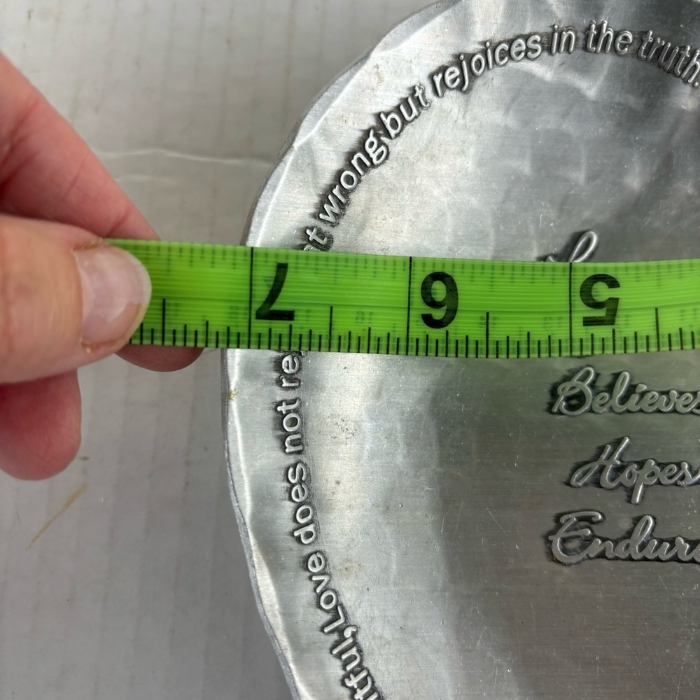 Wendel August Forge Heart-Shaped aluminum trinket dish with Engraving-LOVE - Picture 11 of 12